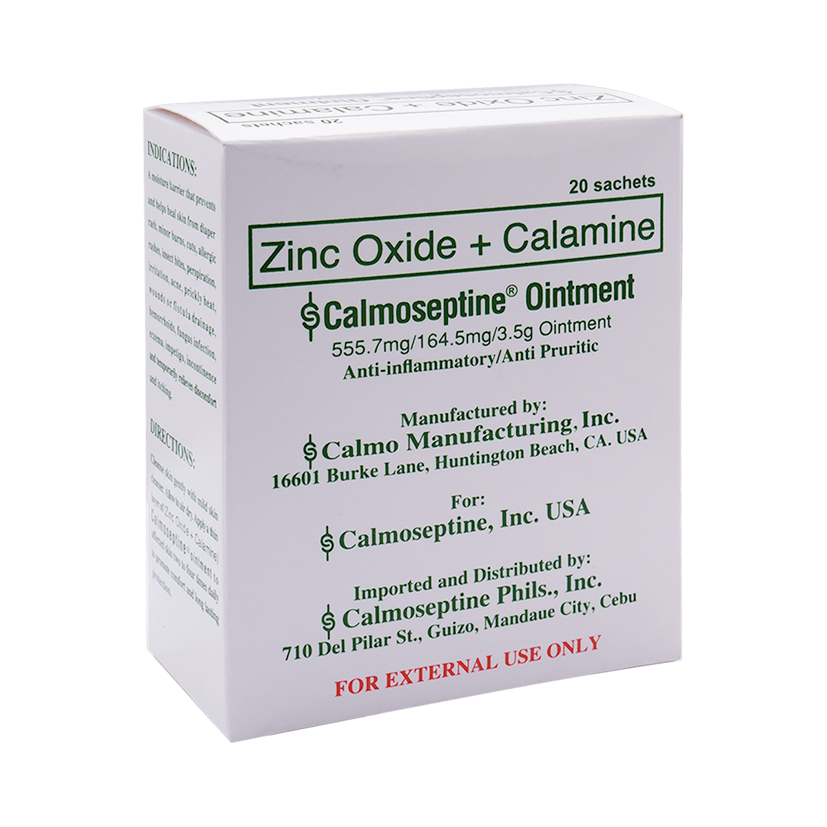 Nurturemed Calmoseptine Ointment 3 5g Sachet X 20 s nurturemed-calmoseptine-ointment-3-5g-sachet-x-20-s